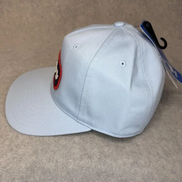 Adidas Hat Cap Snap Back Mens One Size Blue OG Patch 5 Panel Twill Trefoil Logo - Picture 3 of 9